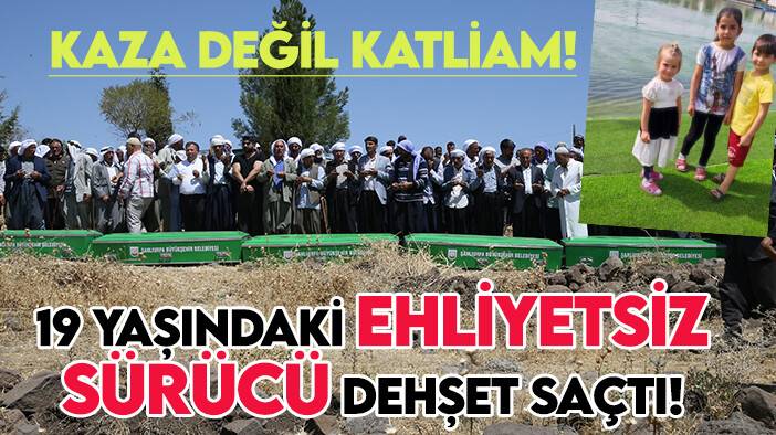 Şanlıurfa'da katliam gibi kazada hayatını kaybeden 5 çocuk yan yana toprağa verildi