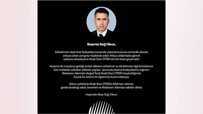 ROKETSAN çalışanı kazada hayatını kaybetti