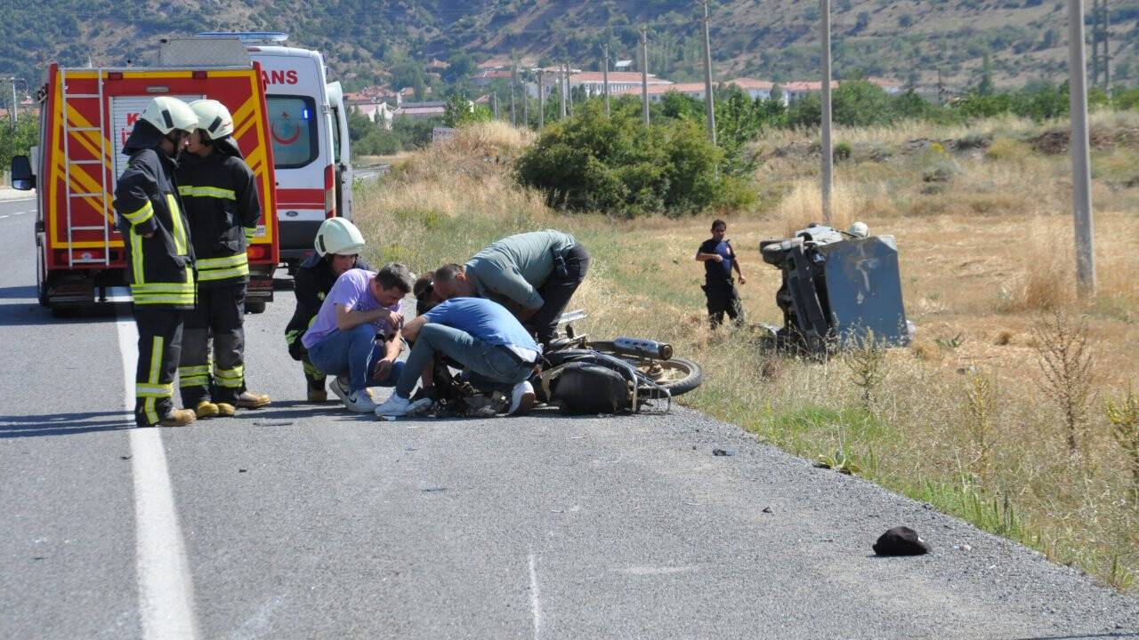 Konya'da otomobil ile motosiklet çarpıştı: 1 ölü