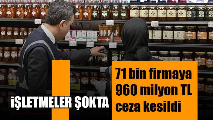 71 bin firmaya 960 milyon TL ceza kesildi