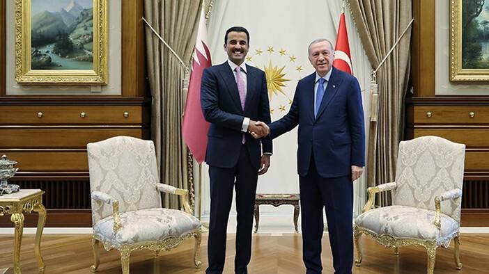 Cumhurbaşkanı Erdoğan, Katar Emiri Al Sani ile görüştü