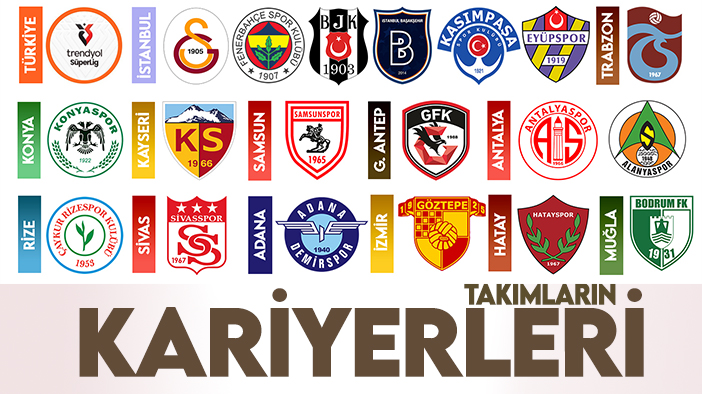 Süper Lig takımlarının künyesi ve kariyer tablosu