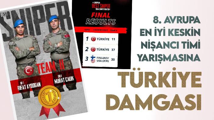 '8'inci Avrupa En İyi Keskin Nişancı Timi Yarışması'na Türk Silahlı Kuvvetler damgası