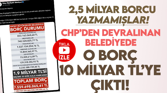 Belediye değil sanki Bakkal dükkanı! 2,5 milyar borcu alacak listesine yazmamışlar!