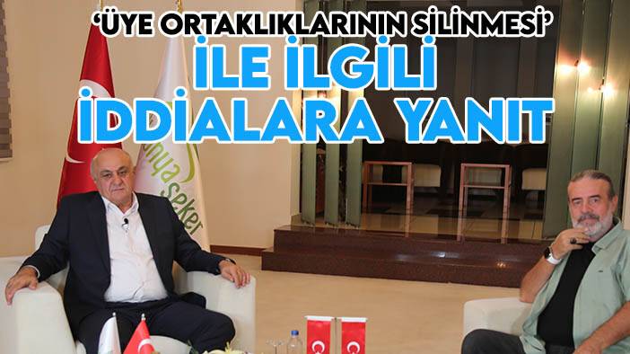 Başkan Erkoyuncu'dan üye ortaklıklarının silinmesi ile ilgili iddialara yanıt