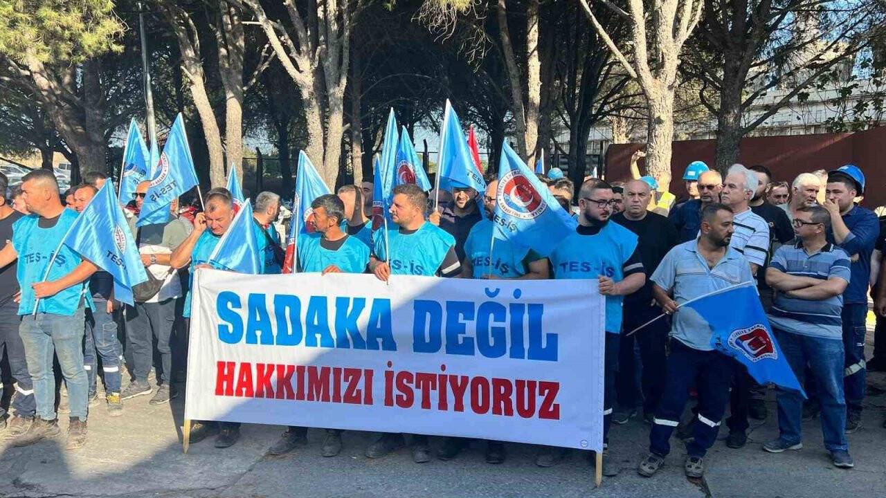 Soma Termik Santrali’ndeki işçilerinden oturma eylemi