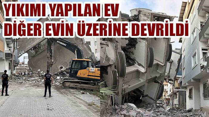 Yıkımı yapılan 5 katlı bina, vatandaşlarını yaşadığı binanın üzerine devrildi