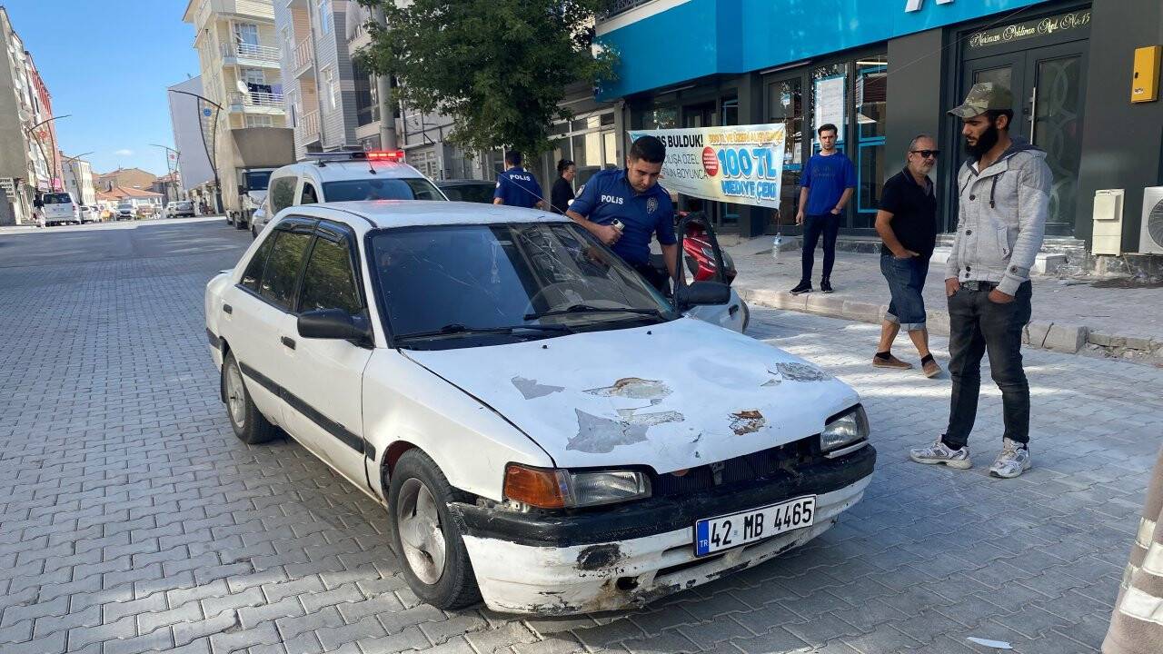 Konya'da motosiklet ile otomobil çarpıştı: 1 yaralı