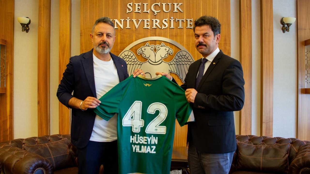 Konyaspor yönetiminden yeni Rektör Yılmaz’a ziyaret