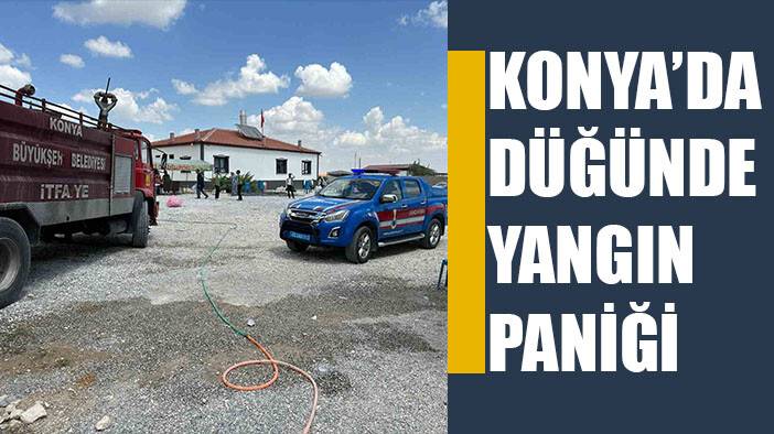 Konya’da düğün pilavı alev aldı