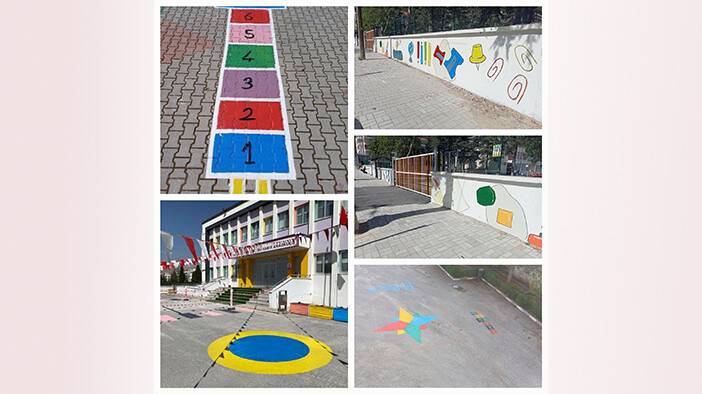 Konya'daki okullarda fiziki düzenlemeler sürüyor