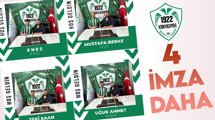 1922 Konyaspor 4 oyuncuyla sözleşme imzaladı