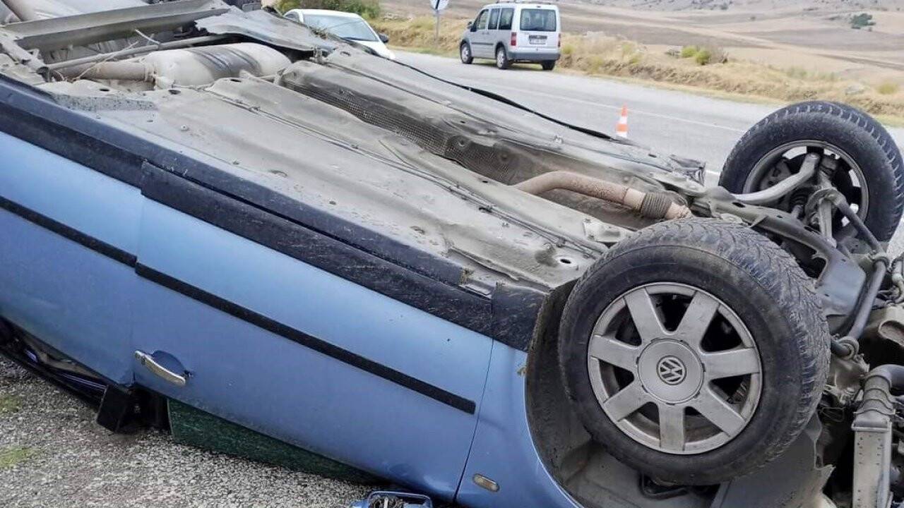 Samsun'da otomobil takla attı: 3 yaralı