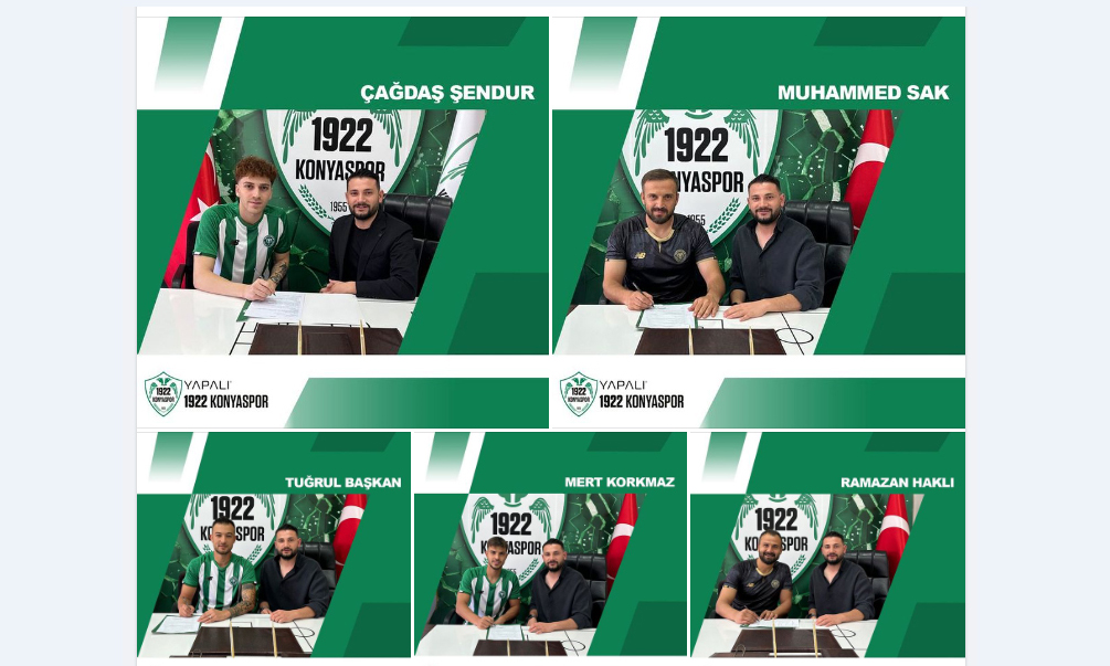 1922 Konyaspor 5 oyuncuyla daha yola devam edecek