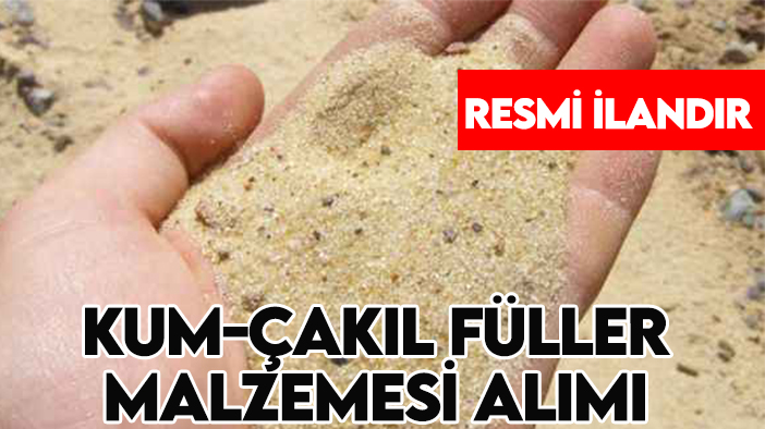 Cihanbeyli Belediyesi Fen İşleri Müdürlüğü kum-çakıl füller malzemesi alımı