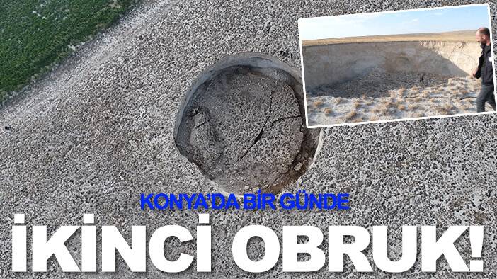 Konya'da bir günde ikinci obruk!