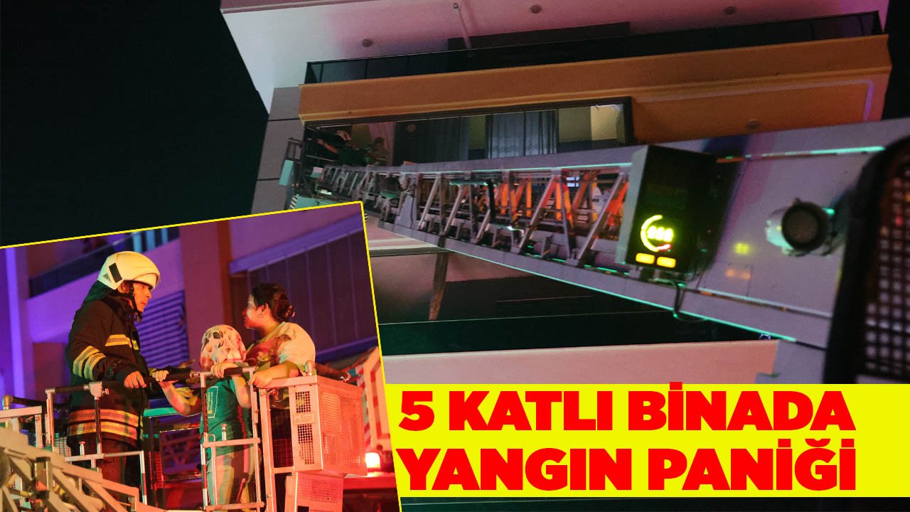 Karatay’da 5 katlı binada yangın paniği!