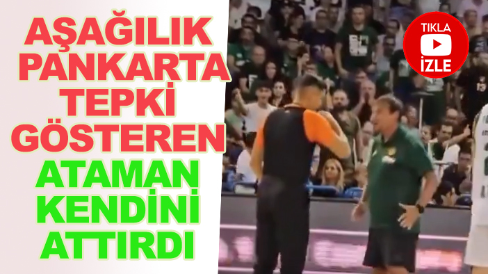 Kıbrıslı Rumların açtığı aşağılık pankarta tepki gösteren Ergin Ataman'dan sert tepki!