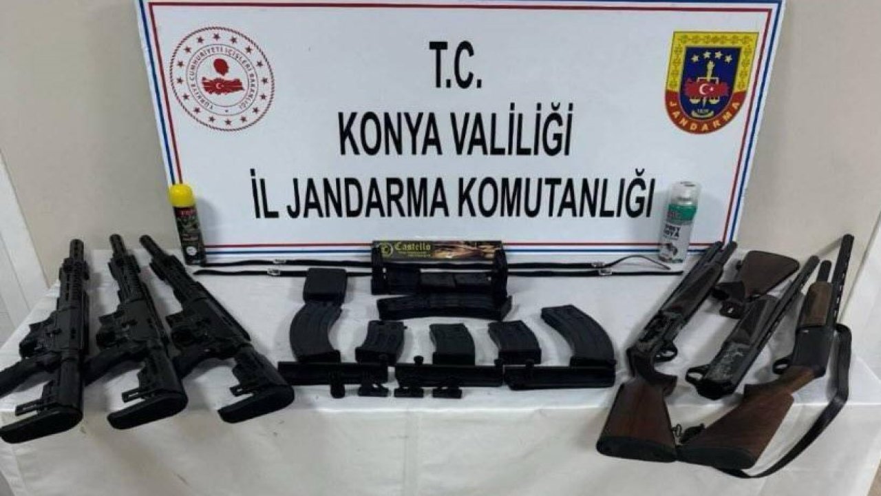 Konya’da jandarmadan silah kaçakçılarına operasyon