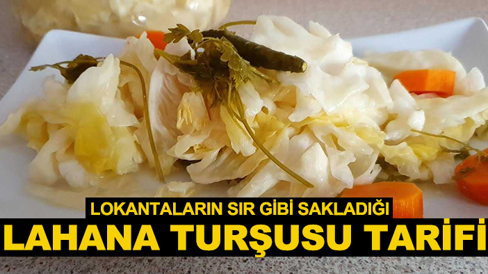 Lokantaların sır gibi sakladığı lahana turşusu tarifi