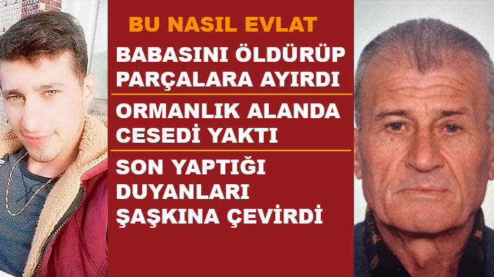 Babasını parçalayıp cesedini ormanda yakan kişinin yaptığı duyanları şaşırttı