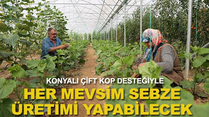 Konyalı çift KOP sayesinde her mevsim doğal sebze üretimi yapabilecek