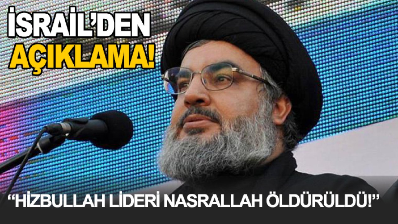 İsrail ordusu: Hizbullah lideri Nasrallah öldürüldü