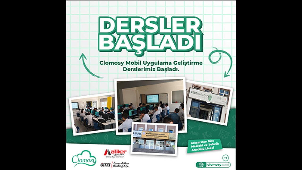 Clomosy Mobil Uygulama Geliştirme dersleri başladı