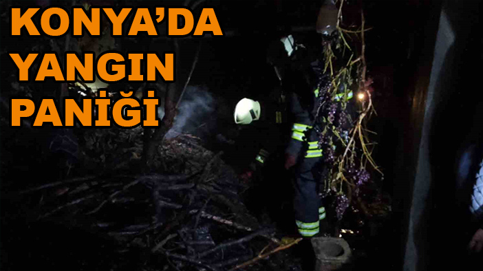 Konya’da yangın paniği