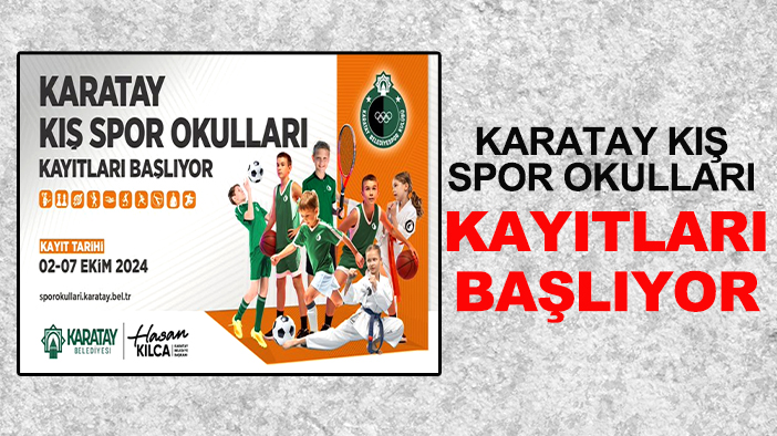 Karatay Kış Spor Okullarında kayıtlar başlıyor