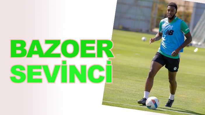 Konyaspor'da Bazoer sevinci