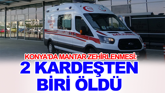 Konya'da mantar zehirlenmesi: 2 kardeşten biri öldü