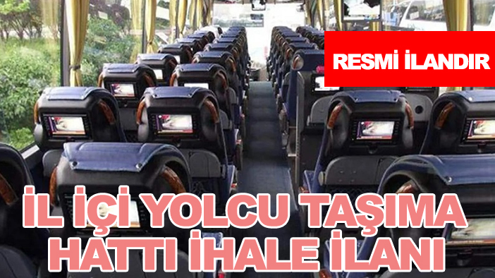 Konya Büyükşehir Belediyesine ait il içi yolcu taşıma hattı ihale ilanı