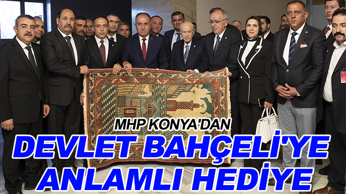 MHP Konya'dan Devlet Bahçeli'ye anlamlı hediye