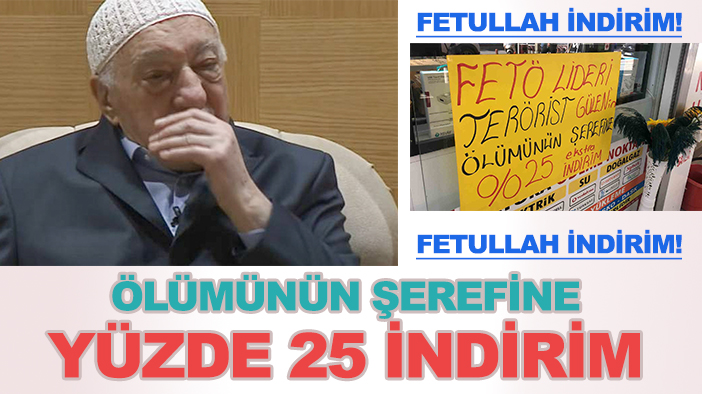 FETÖ elebaşının ölümüne indirim kampanyası yaptı