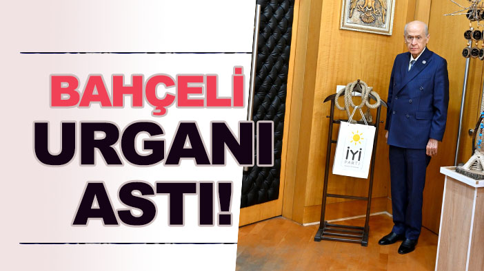 MHP Lideri Bahçeli, Müsavat Dervişoğlu'nun attığı urganı makam odasına astı!