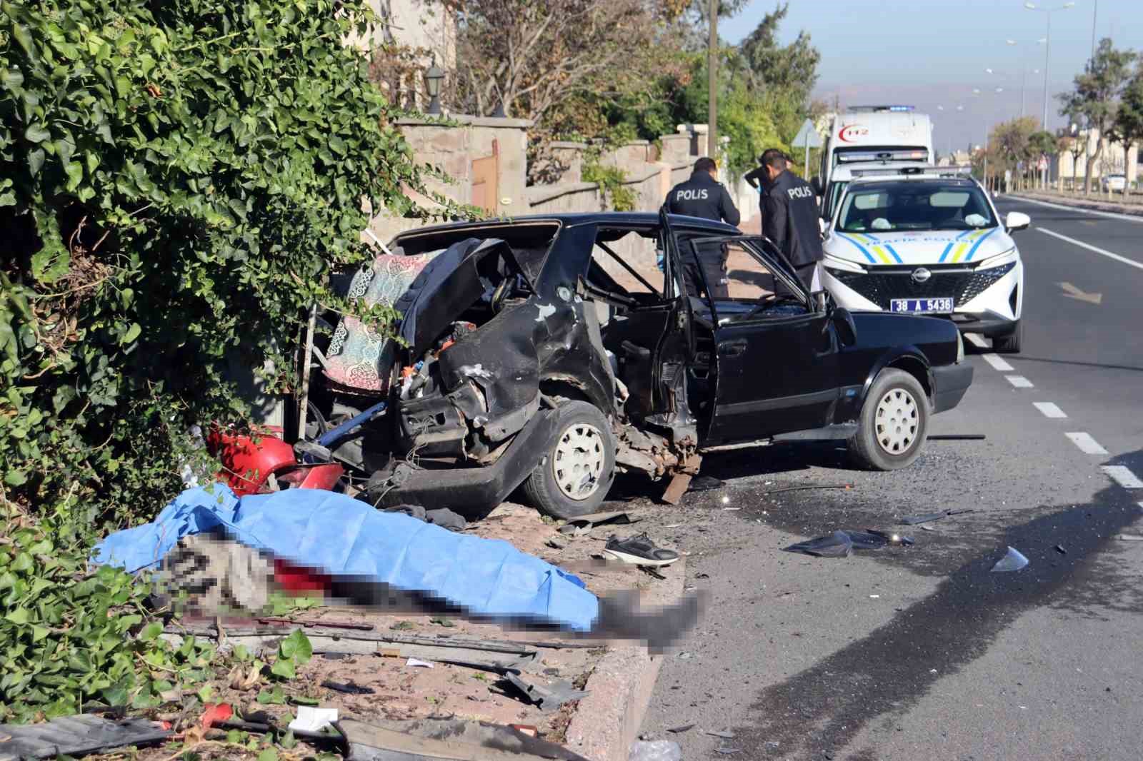 Kayseri’de kaza yapan araç perte çıktı: 1 ölü, 3 yaralı