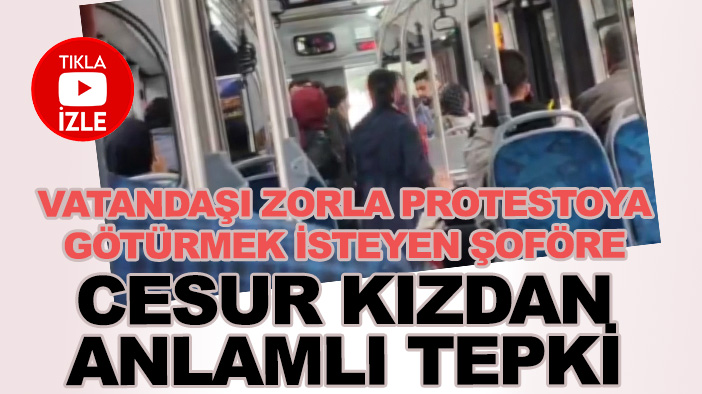 Batman’da vatandaşı zorla protestoya götürmek isteyen şoföre cesur kızdan anlamlı tepki