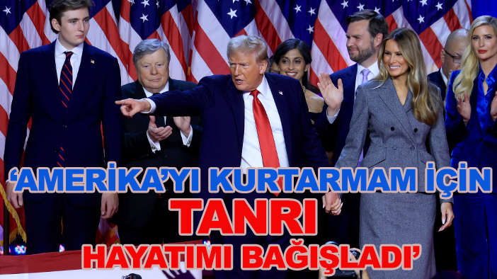 Trump seçim zaferini ailesiyle birlikte ilan etti!