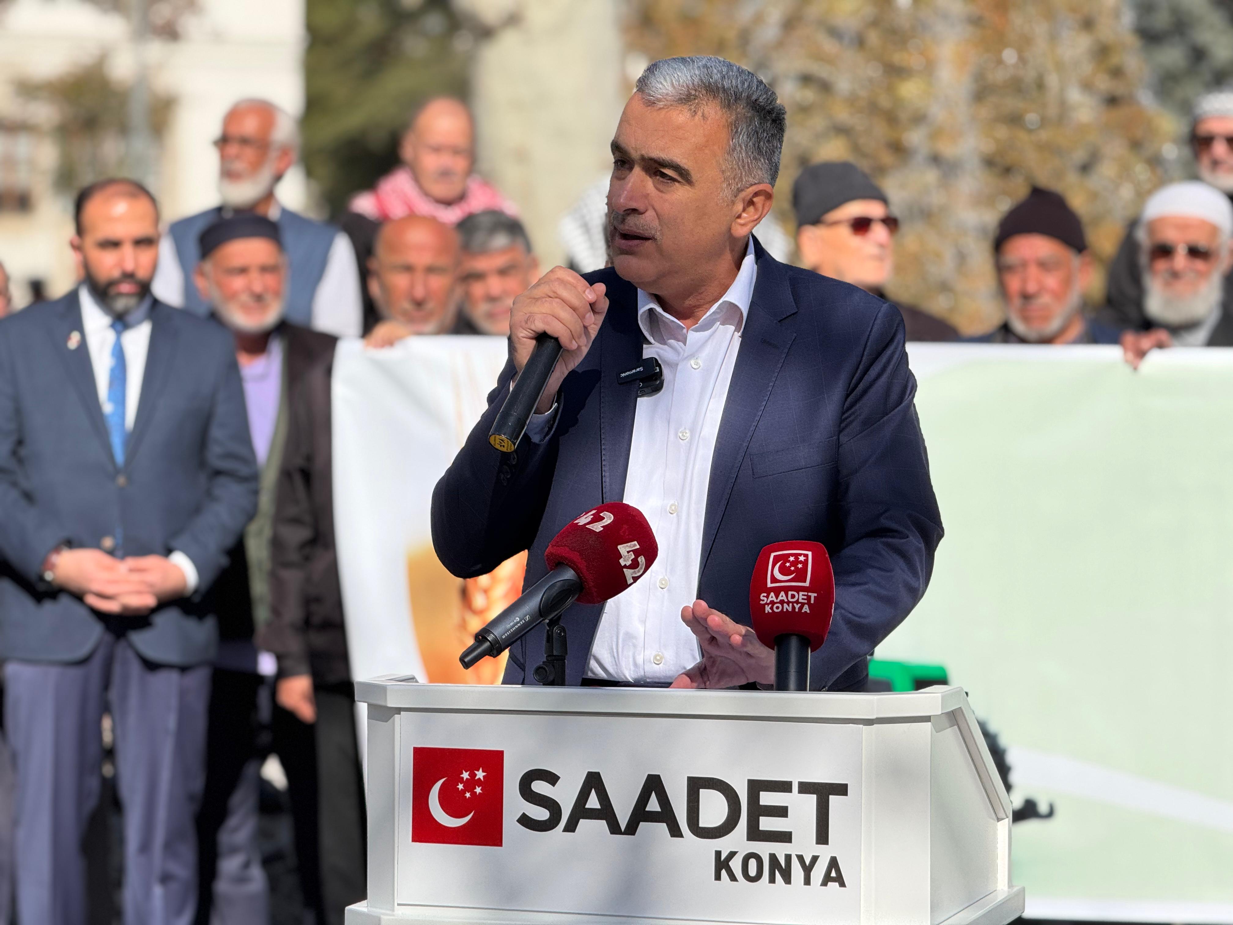 Saadet Partisi Konya tarımda yaşanan sorunlara dikkat çekti!