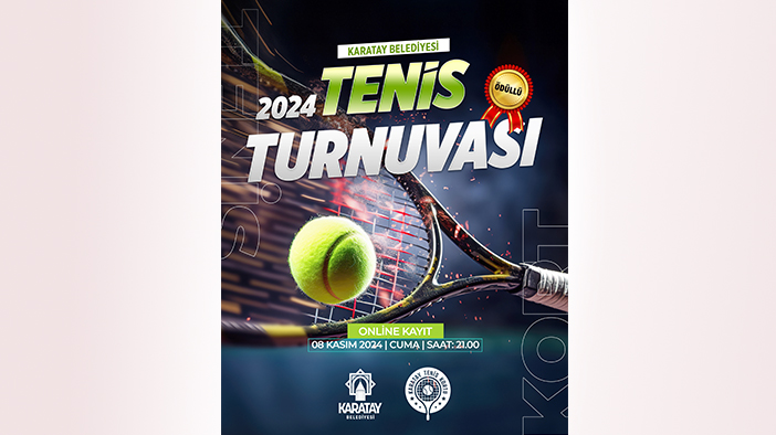 Karatay'da ödüllü tenis turnuvası düzenlenecek!