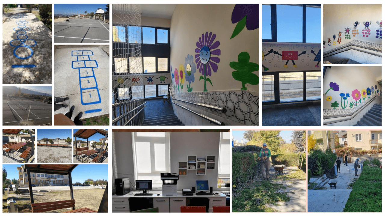 Konya'daki okullar güzelleşmeye devam ediyor