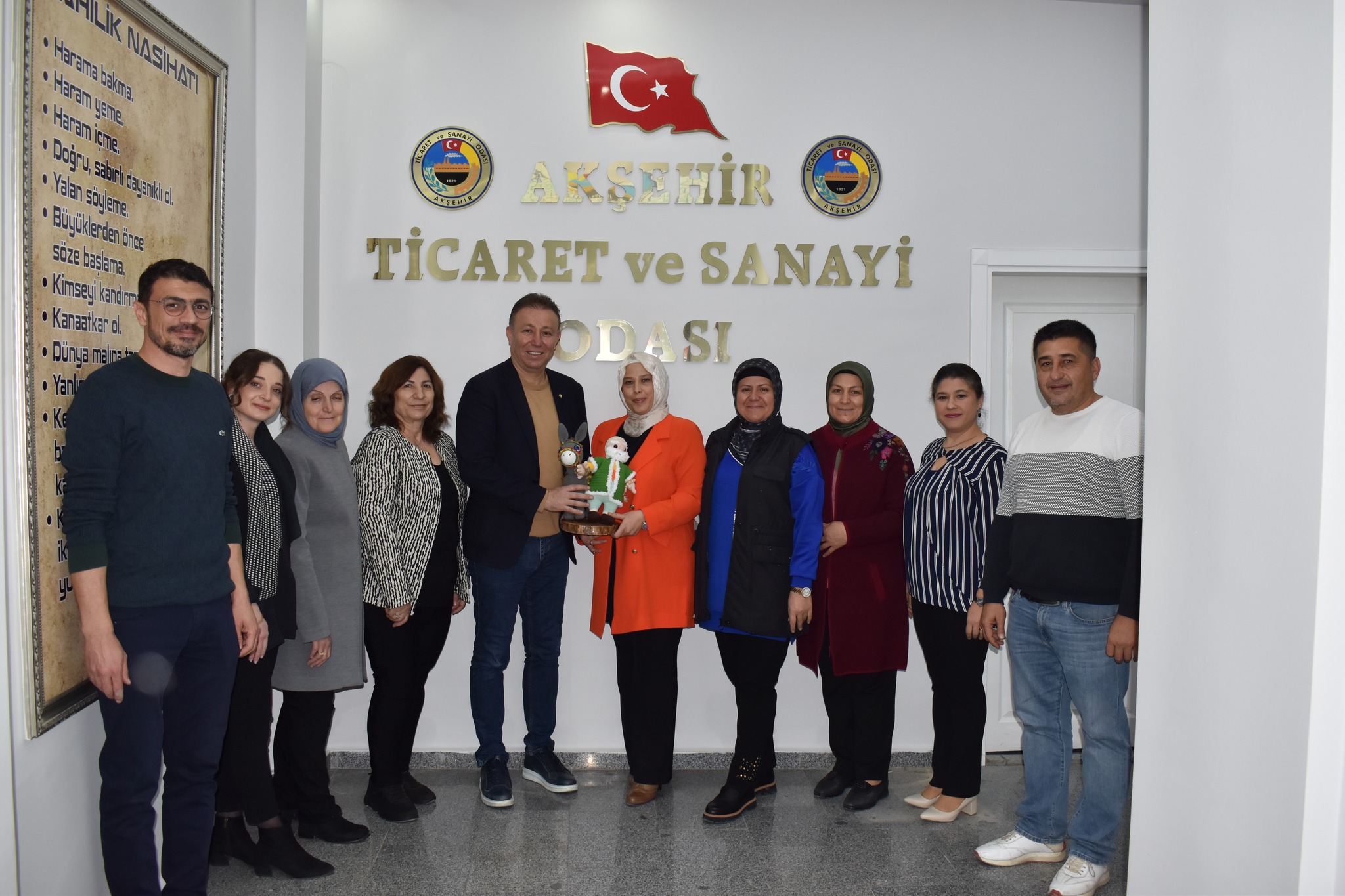 Kadın girişimcilerden Akşehir Ticaret ve Sanayi Başkanı Kalkan'a ziyaret