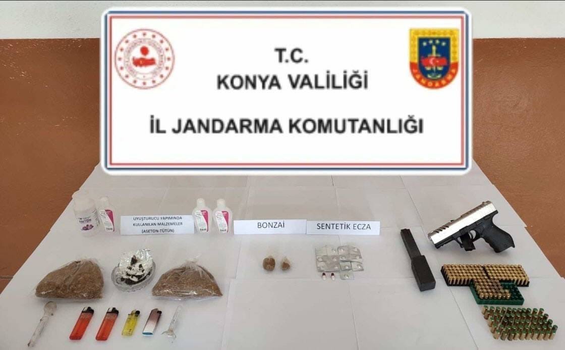 Konya’da 3 ilçede uyuşturucu operasyonu yapıldı: 6 gözaltı