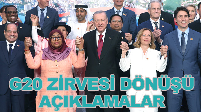 Cumhurbaşkanı Erdoğan'dan G20 Zirvesi dönüşü Türkiye ve dünya gündemine ilişkin önemli açıklamalar