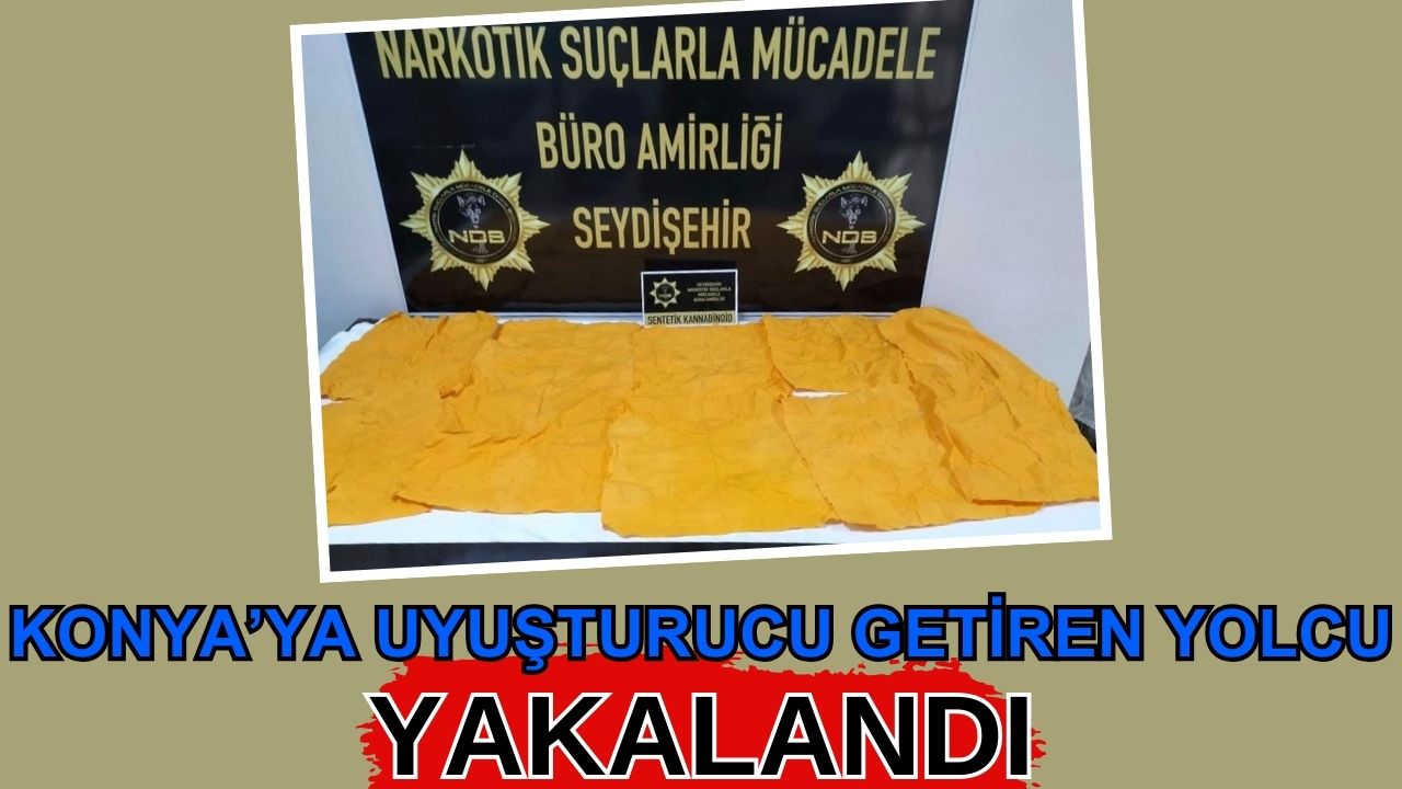 Konya'ya uyuşturucu getiren yolcu yakalandı