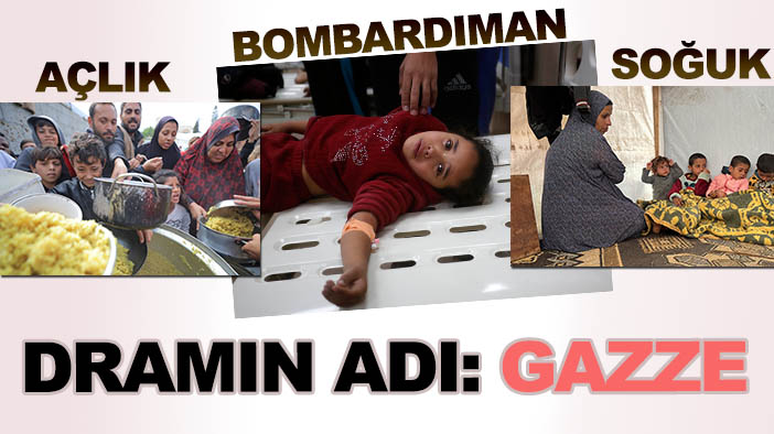 Bombardıman, açlık, soğuk! Gazze'de büyük dram sürüyor!