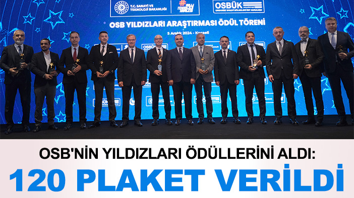 OSB'nin yıldızları ödüllerini aldı: 120 plaket verildi