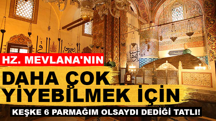 Hz. Mevlana'nın daha çok yiyebilmek için keşke 6 parmağım olsaydı dediği tatlı!