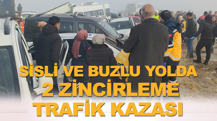 Van'da iki ayrı zincirleme trafik kazası